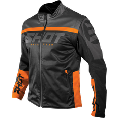 Shot Softshell Lite 2.0 Chaqueta de Motocross, negro-naranja, tamaño para hombre