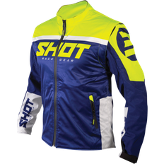 Blauw Visjassen Shot Softshell Lite 2.0 Motorcross Jas, blauw-geel, afmeting voor man