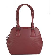 Red - Woman Crossbody Bags Eastern Counties Leather Womens/Ladies Twin Handle Bag (One size) (Cranberry)