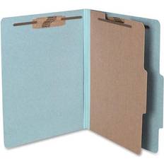 Acco Pressboard 25-Pt Classification Folders, 4-Section, Letter, Sky Blue, 10ct
