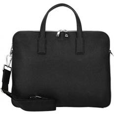 HUGO BOSS Skuldertasker HUGO BOSS Crosstown Slim Computer Leather Bag Black