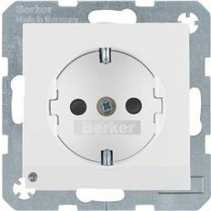 Lys kontakt Berker Stikkontakt M/led Lys S/b Hvid