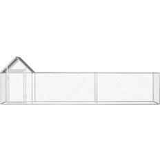 vidaXL Pollaio 5x1x1,5 m in Acciaio Zincato - Argento