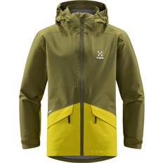 Yellow Shell Jackets Children's Clothing Haglöfs Junior Mila Jacket - Olive Green/Aurora