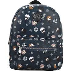 Jujutsu Kaisen Chibi AOP Metal Badge Mini Backpack - Black