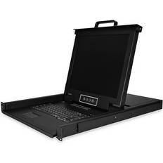 KVM Switches StarTech 17" LCD Rack Console Monitor, Black (RKCONS1716K) Black