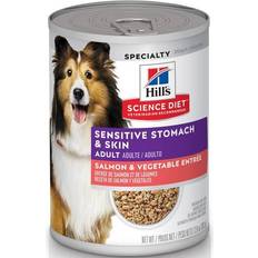 Hills science diet sensitive stomach Hill's Science Diet Adult Sensitive Stomach & Skin Salmon & Vegetable Entree Canned