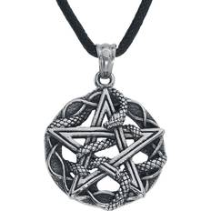 etNox hard and heavy Snake Pentagram Halskæde Unisex sølvfarvet