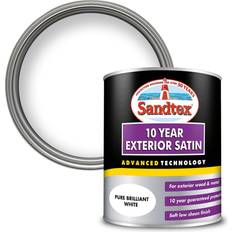 Sandtex 10 Year Exterior Satin Pure Brilliant White 750ml