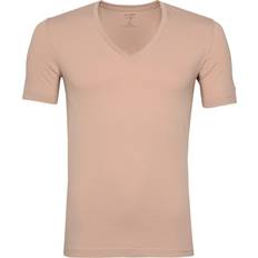 Olymp Level Five Body Fit T-Shirt V-Hals - Braun