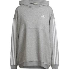 Adidas Felpa con Cappuccio Essentials Cotton 3-Stripes Premaman - Morado