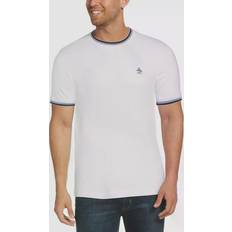Original Penguin Herr ss Klistermärke Pete Ringer T-shirt - Vit