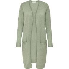 Polyester Cardigans Only Women's long sleeve knit cardigan, Antique green