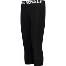 Damen - Nylon Lange Unterhosen Mons Royale Cascade Merino 3/4 Legging - Black