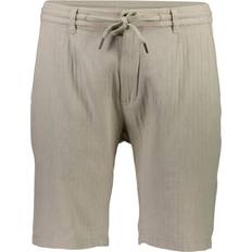 Lindbergh Linen Blend Herringbone Shorts - Grå