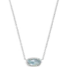 Blue Necklaces Kendra Scott Elisa Pendant Necklace - Silver/Light Blue Illusion