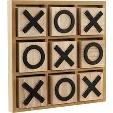 Board game table Crystal Art Gallery American Décor Tic Tac Toe Game Board Table Decor, Brown