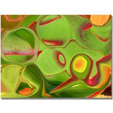 Framed Art ‎Trademark Global Neon Cactus Liquid Canvas by Kathie McCurdy Framed Art