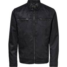 Only & Sons Cuff Button Closure Jacket - Black