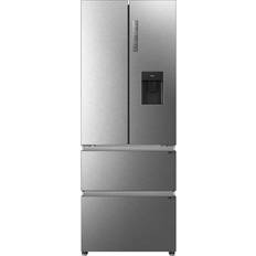 E - Freestanding Fridge Freezers - Side-by-side Haier HFR5719EWMP Grey, Silver, Stainless Steel