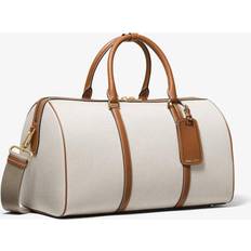 Leather - White Duffel Bags & Sport Bags Michael Kors MKC x 007 Bond Cotton Canvas and Leather Weekender Bag - White