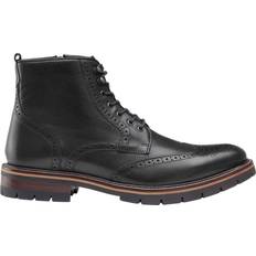 Lace Boots Johnston & Murphy XC Flex Cody Wingtip Zip - Black Full Grain