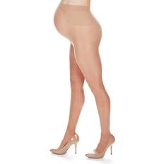 Beige Maternity & Nursing Wear MeMoi Sheer Support Maternity Tights Nude