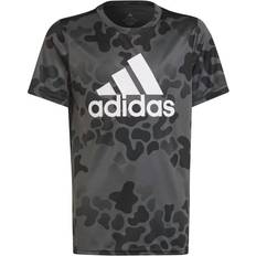 Camouflage Top adidas Boy's Designed to Move Camo T-shirt - Black/Grey Six/White (HG6830)