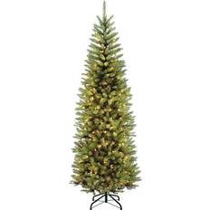 Interior Details National Tree Company Faux Trees Green Green 7.5' Pre-Lit LED PowerConnect Kingswood Fir Artificial Christmas Tree