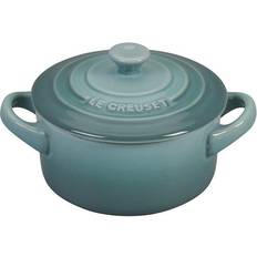 Stoneware Cookware Le Creuset Sea Salt Mini Round with lid 0.062 gal 3.5 "