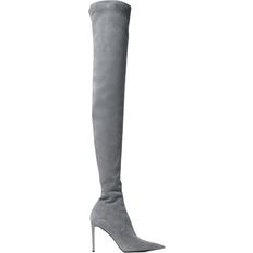 Leather High Boots Michael Kors Elle Suede - Slate