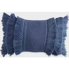 Fringe Complete Decoration Pillows Blue (45.72x30.48cm)