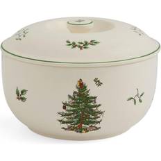 Stoneware Cookware Spode Christmas Tree with lid 0.25 gal 4 "