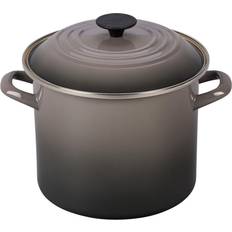 Ceramic Hob Stockpots Le Creuset Oyster Enameled Steel with lid 2 gal 8.75 "