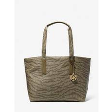 Michael Kors The Michael Large Animal Print Logo Tote Bag - Olive