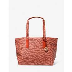 Michael Kors The Michael Large Animal Print Logo Tote Bag - Deep Orange