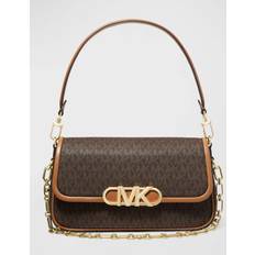 Michael Kors Textile Bags Michael Kors Parker Monogram Convertible Pouchette Brown Acorn