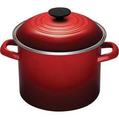 Red Stockpots Le Creuset Cerise Enameled Steel with lid 1.498 gal 8.74 "