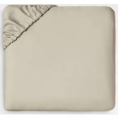 Cotton Satin Bed Sheets SFERRA Fiona Bed Sheet Beige (203.2x152.4cm)