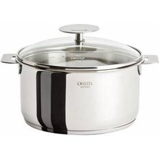 Detachable Handles Sauce Pans CRISTEL Casteline with lid 0.625 gal 7.1 "