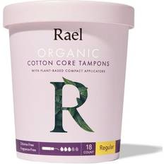 Organic Tampons Rael Organic Cotton Regular Tampons 18-pack