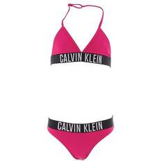 Pink Bikinis Children's Clothing Calvin Klein Girl's Intense Power Triangle Bikini Set - Royal Pink (KY0KY00009)