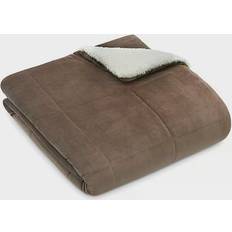 Vita Sängöverkast UGG Blissful Sängöverkast Brun, Vit (243.84x233.68cm)