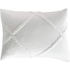 CHF Chenille Lattice Cushion Cover White (91.44x50.8cm)