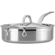 Silver Saute Pans Hestan ProBond with lid 3.31 L