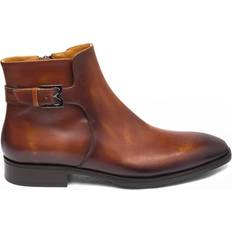 Laced Chelsea Boots Bruno Magli Men's Angiolini Buckle Boots Cognac Leather