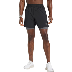 Gymshark Sport 7" 2 In 1 Shorts - Black/Silhouette Grey