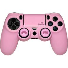 PS4 Tanooki Grips + Skin Combo Pack - Pink