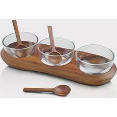 Nambe Cooper Condiment Server Service 7pcs