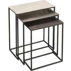 Black iron side table Renwil Manisha Nesting Table 11.5x21.5" 3